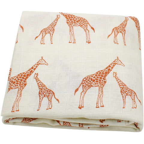 Giraffe Zoo Muslin Swaddle Wrap
